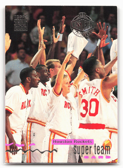 1993-94 Stadium Club #10 Houston Rockets Super Team EXCH 1994 NBA Finals