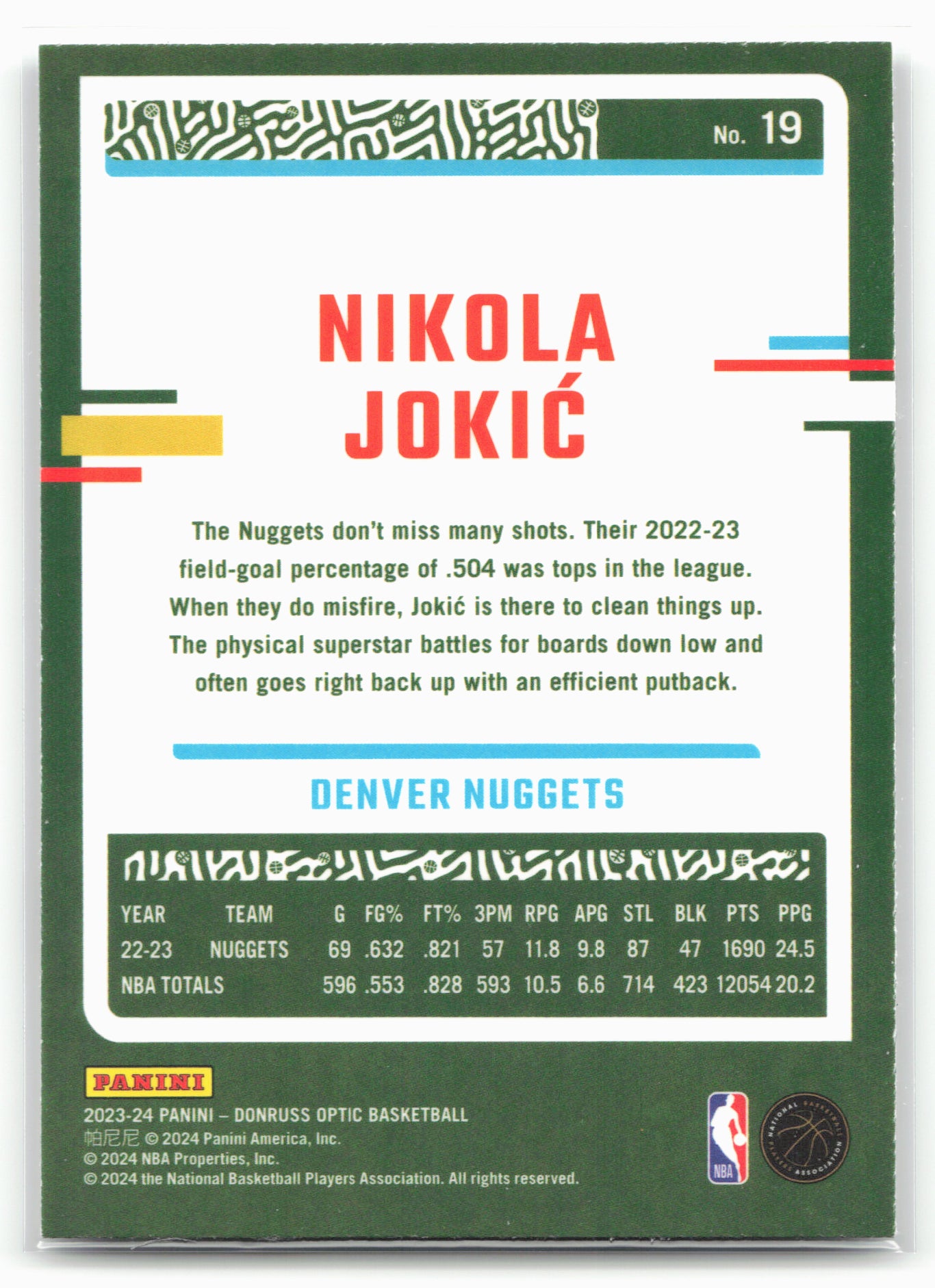 2023-24 Donruss Optic #19 Nikola Jokic 26208