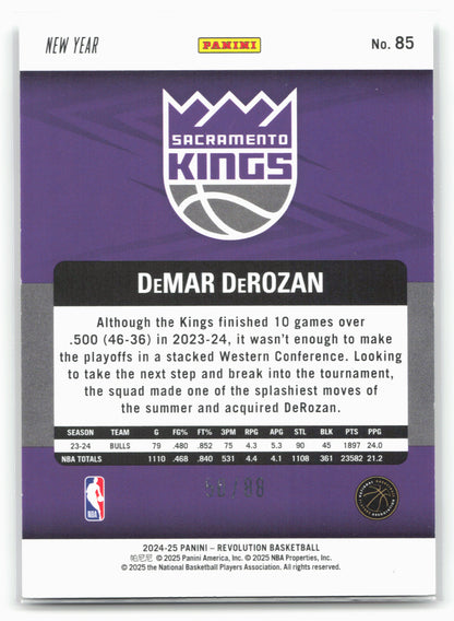 2024-25 Panini Revolution #85 DeMar DeRozan Chinese New Year Emerald #/88