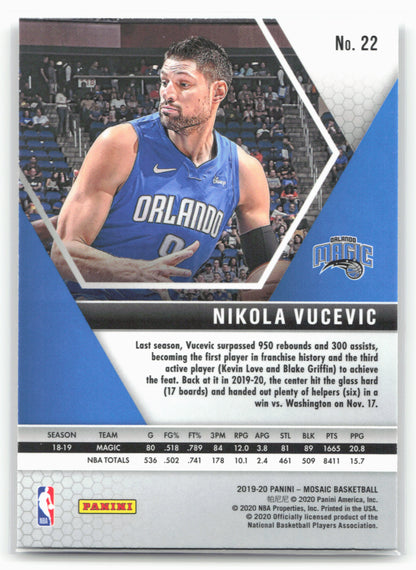 2019-20 Panini Mosaic #22 Nikola Vucevic