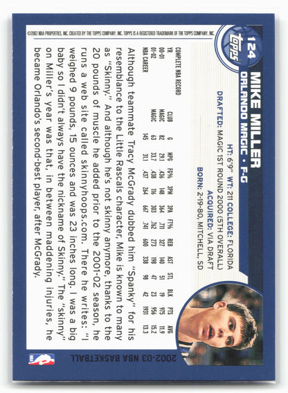 2002-03 Topps #124 Mike Miller