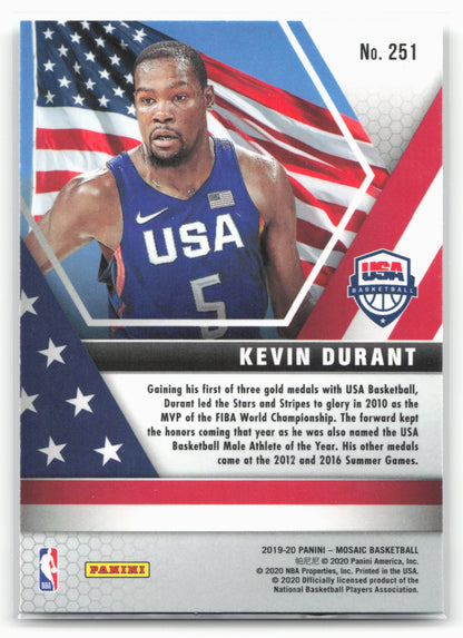 2019-20 Panini Mosaic #251 Kevin Durant