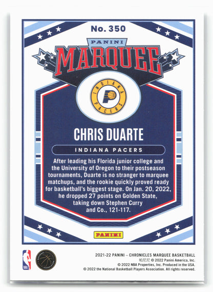 2021-22 Panini Chronicles #350 Chris Duarte