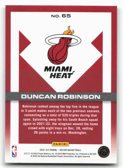 2021-22 Panini Recon #65 Duncan Robinson