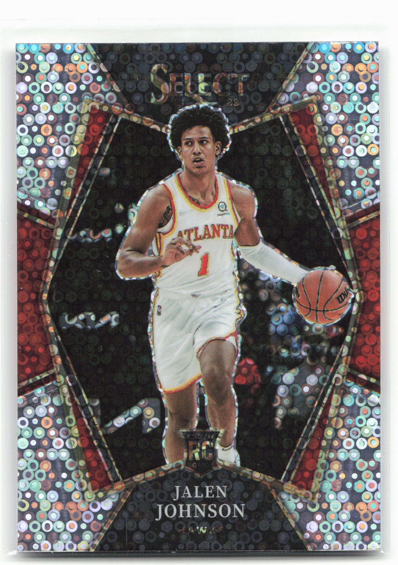 2021-22 Panini Select #200 Jalen Johnson Disco Prizms