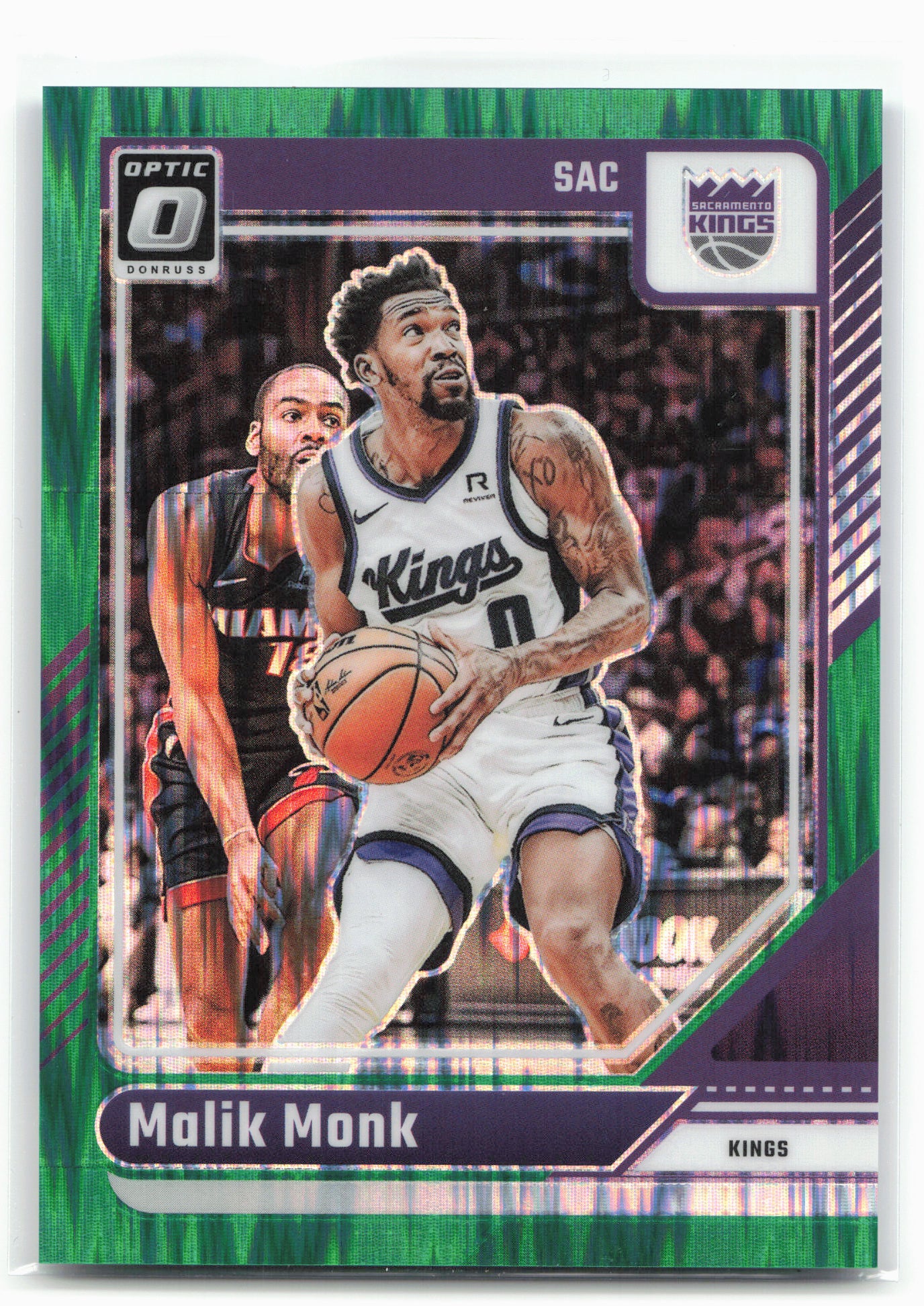 2024-25 Donruss Optic #17 Malik Monk Green Shock 26258