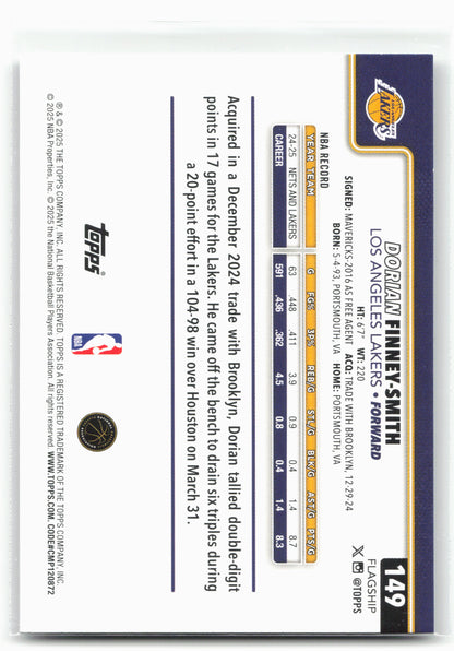 2025-26 Topps #149 Dorian Finney-Smith Rainbow Foilboard 26272