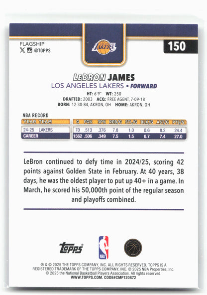 2025-26 Topps #150 LeBron James 26275
