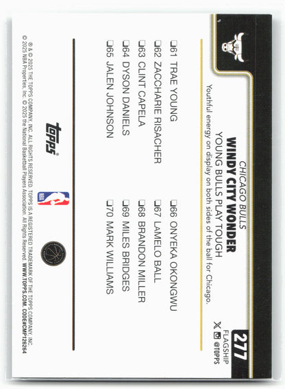 2025-26 Topps #277 Windy City Wonder: Young Bulls Play Tough Blackout 26278