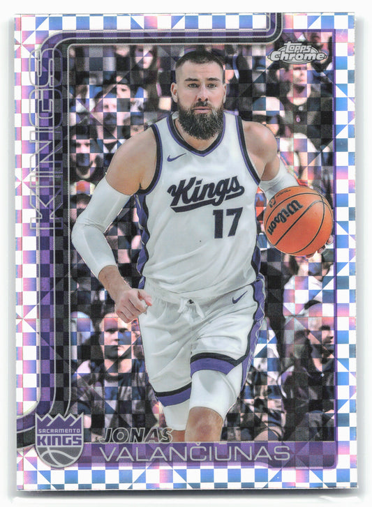 2025-26 Topps Chrome #206 Jonas Valančiūnas X-Fractor
