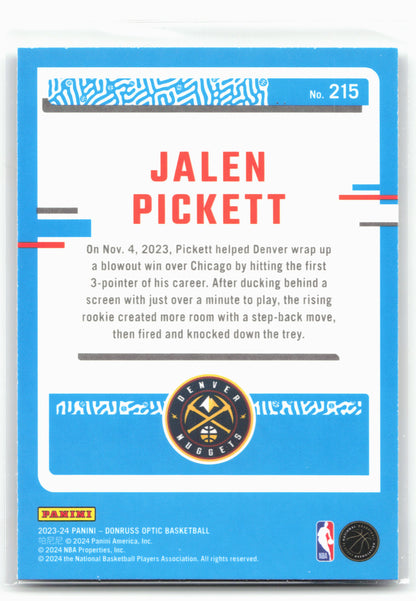 2023-24 Donruss Optic #215 Jalen Pickett 26284
