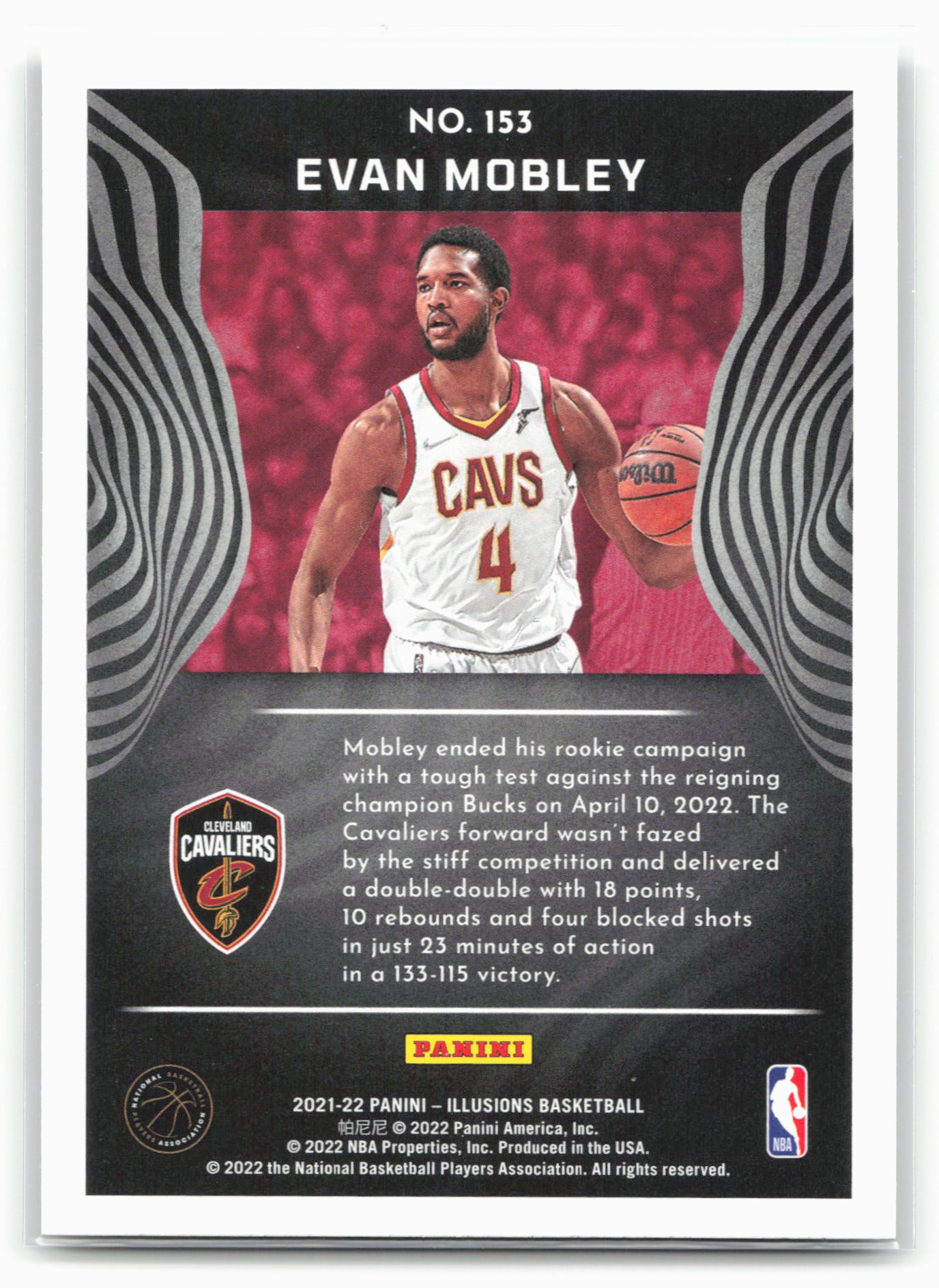 2021-22 Panini Illusions #153 Evan Mobley