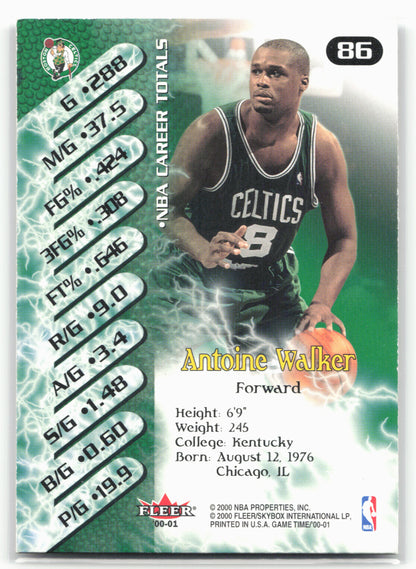 2000-01 Fleer Game Time #86 Antoine Walker