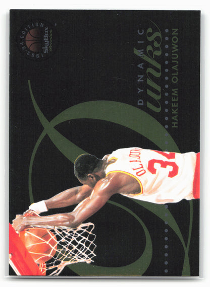 1993-94 SkyBox Premium #D8 Hakeem Olajuwon Dynamic Dunks