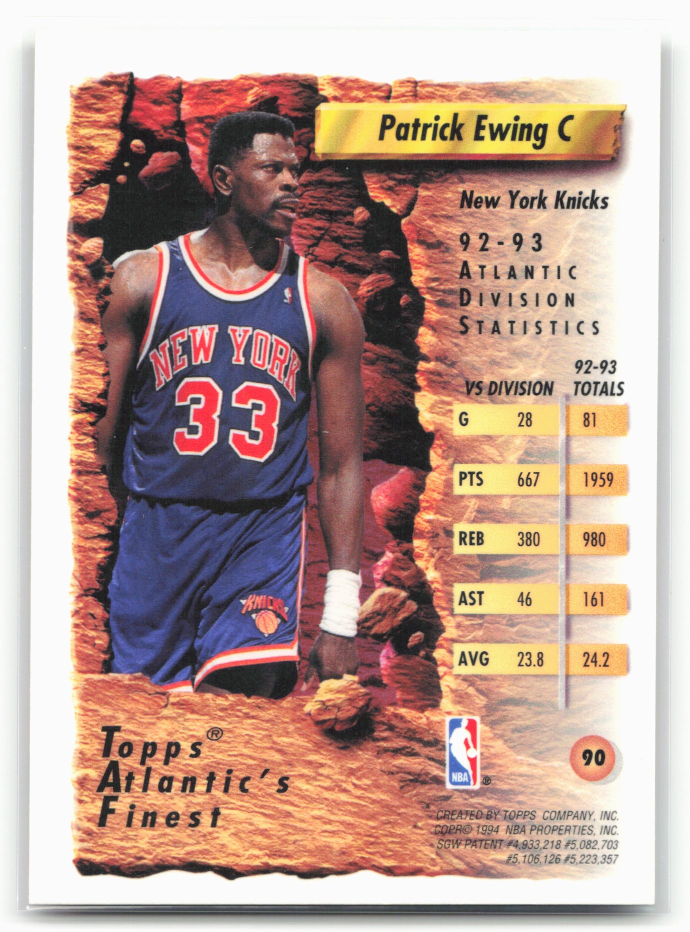 1993-94 Finest #90 Patrick Ewing