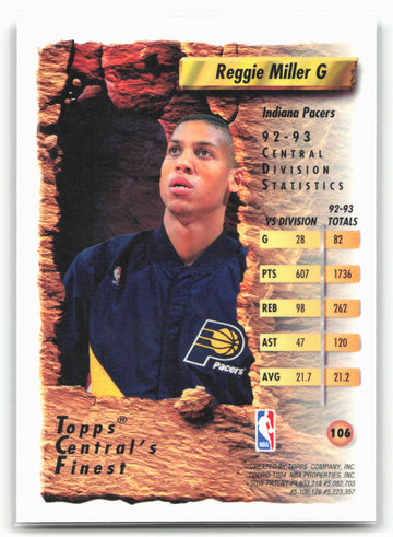 1993-94 Finest #106 Reggie Miller