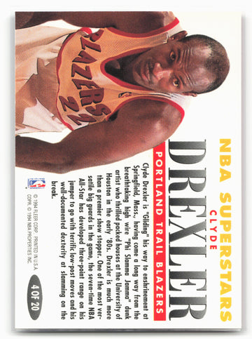 1993-94 Fleer #4 Clyde Drexler NBA Superstars