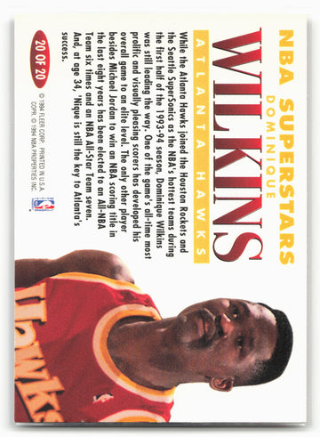1993-94 Fleer #20 Dominique Wilkins NBA Superstars