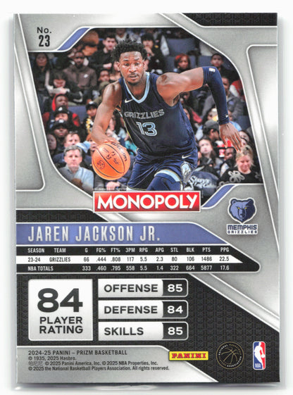 2024-25 Panini Prizm Monopoly #23 Jaren Jackson Jr. 26317