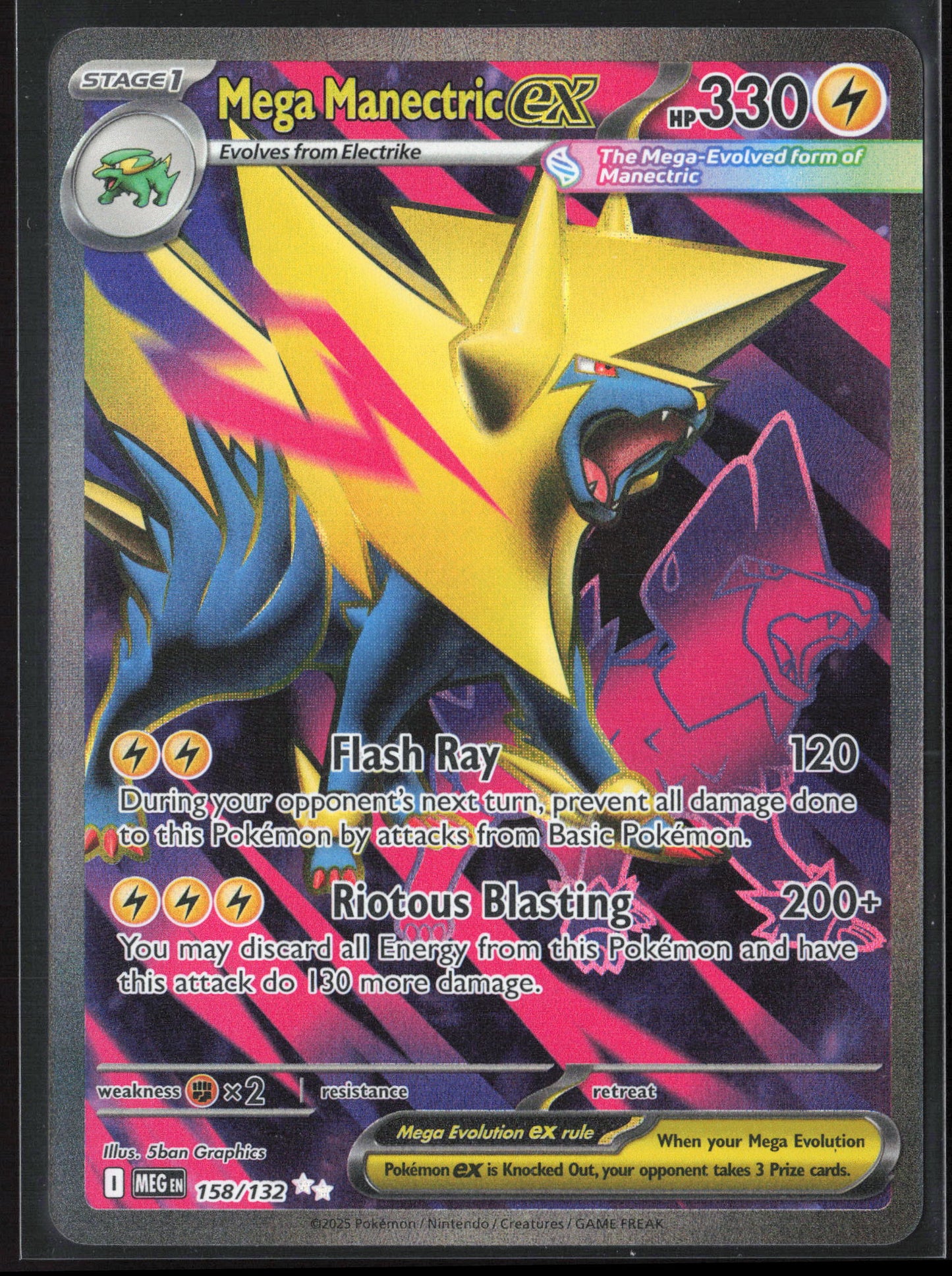 ME01: Mega Evolution #158/132 Mega Manectric ex 26324 - Holo