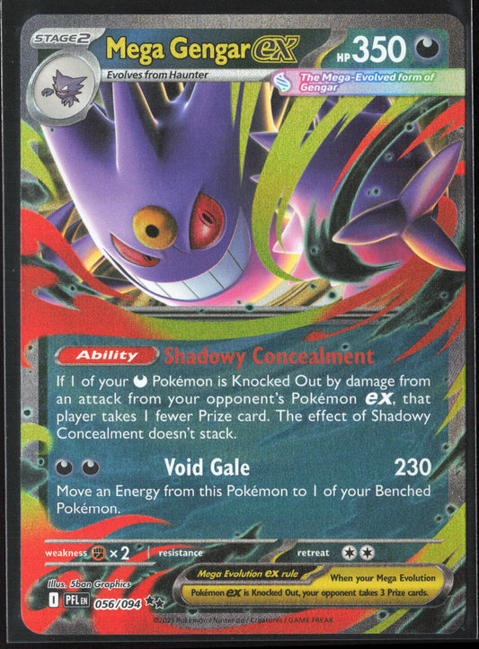 ME02: Phantasmal Flames #056/094 Mega Gengar ex 26327 - Holo