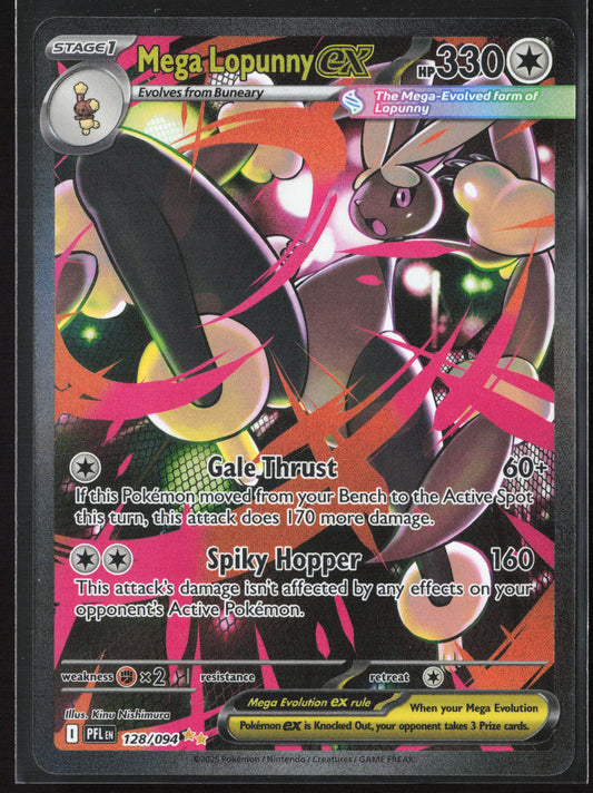 ME02: Phantasmal Flames #128/094 Mega Lopunny ex 26337 Holo