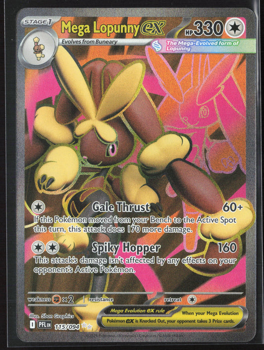 ME02: Phantasmal Flames #115/094 Mega Lopunny ex Holo 26347