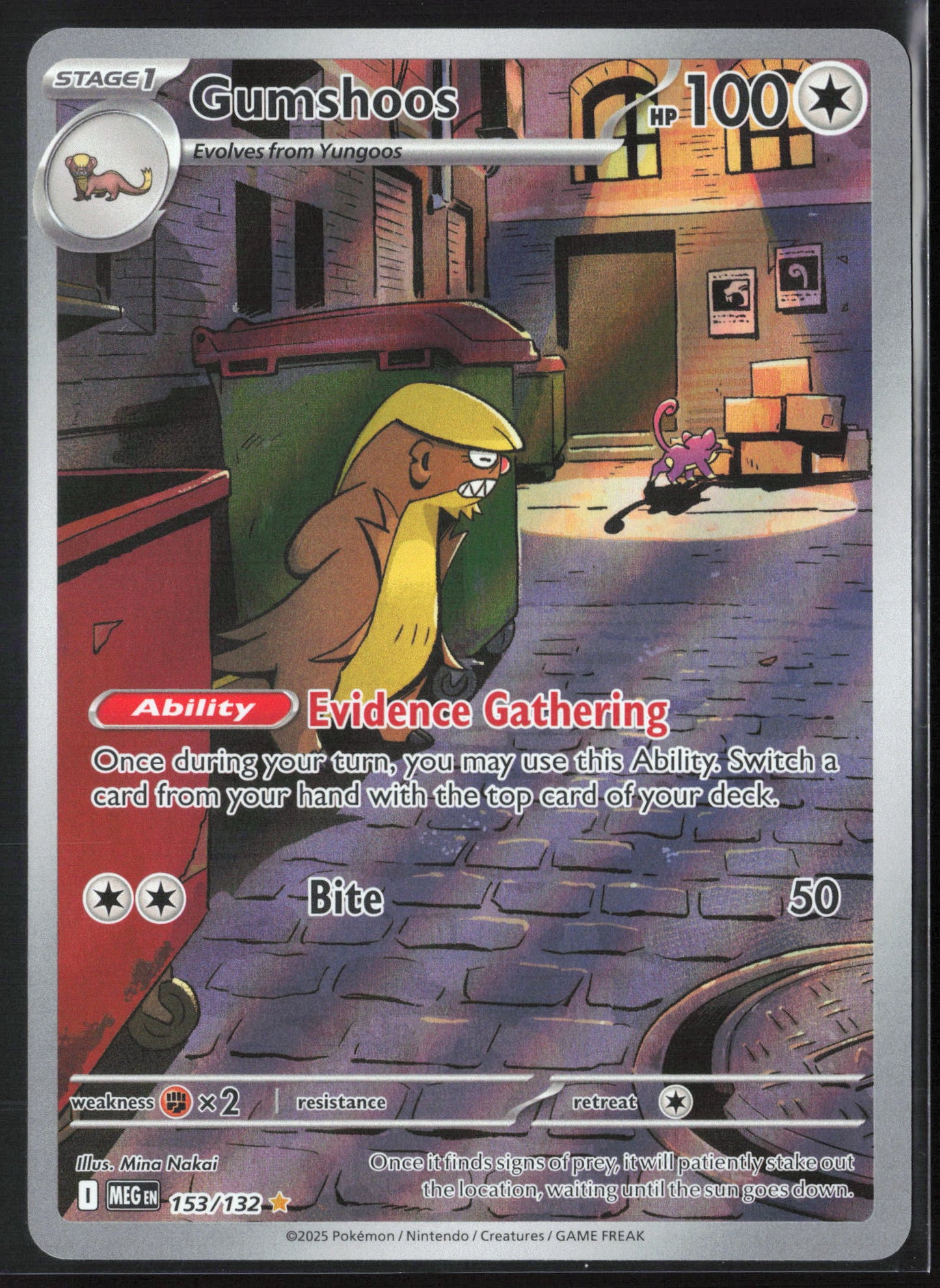 ME01: Mega Evolution #153/132 Gumshoos Holo 26349