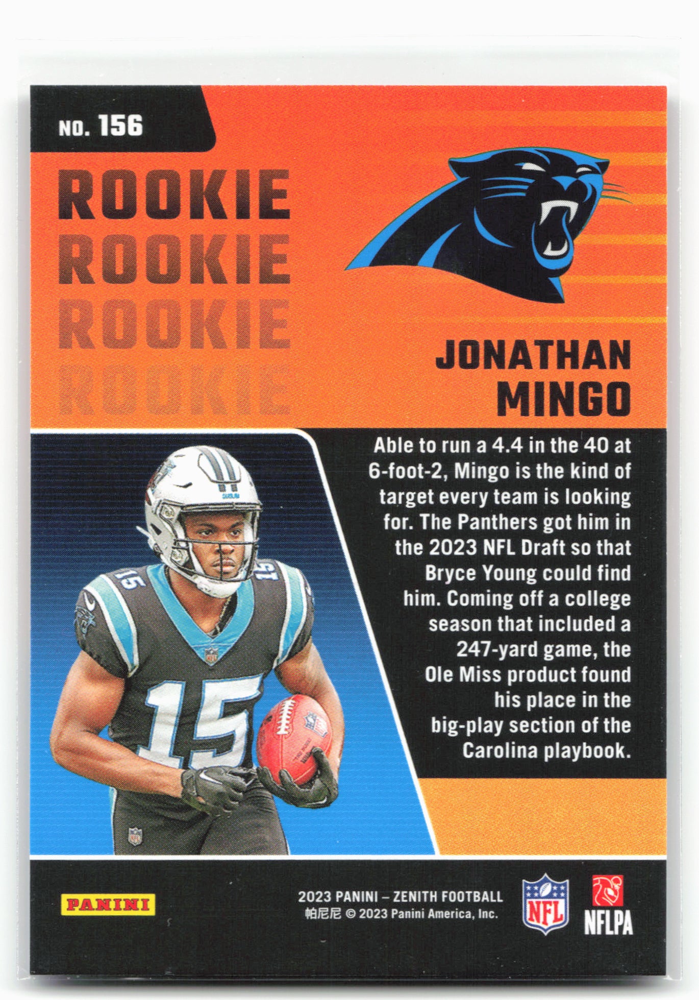2023 Panini Zenith #156 Jonathan Mingo Red Zone