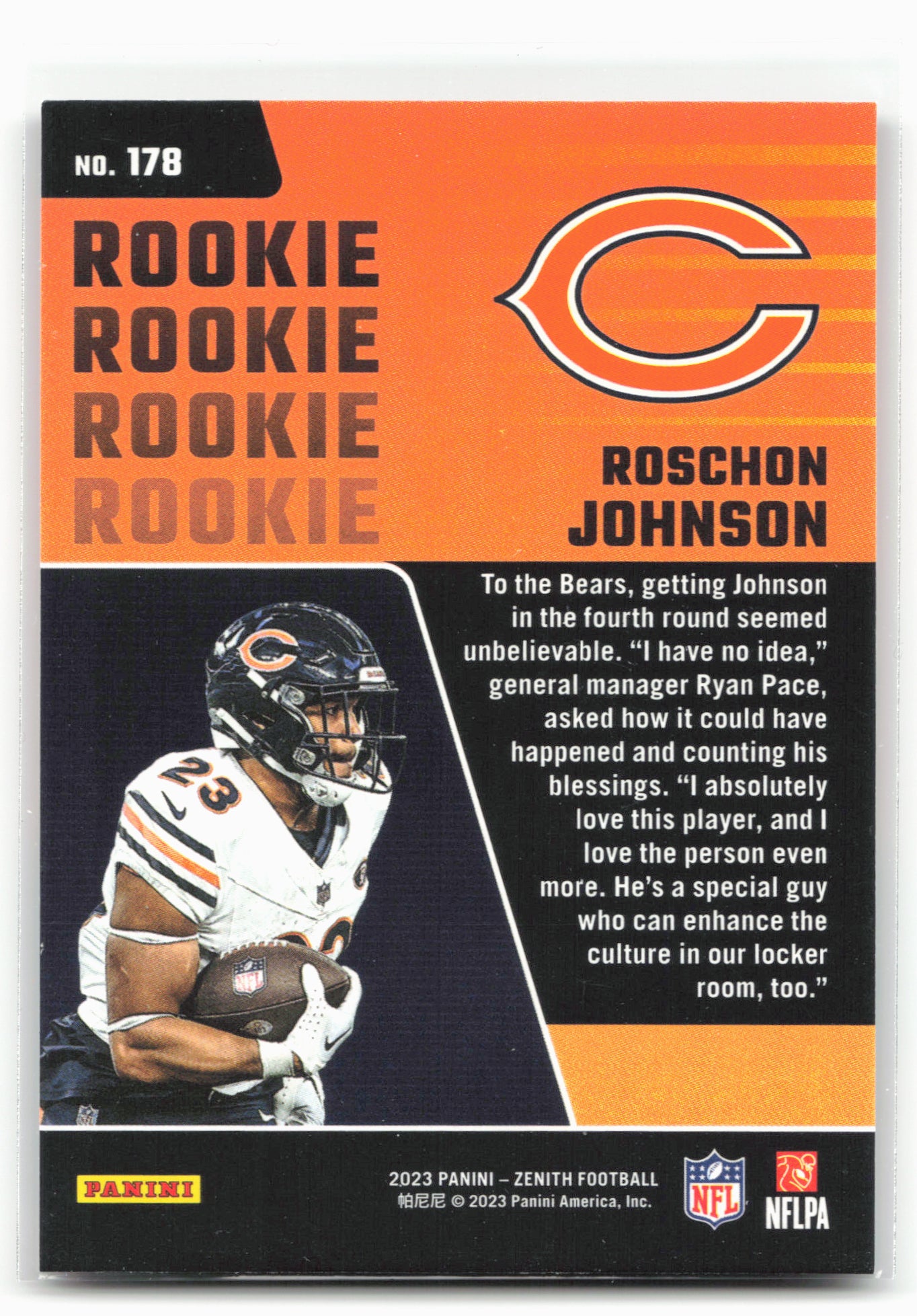 2023 Panini Zenith #178 Roschon Johnson Red Zone
