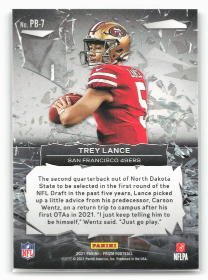 2021 Panini Prizm #PB-7 Trey Lance Prizm Break