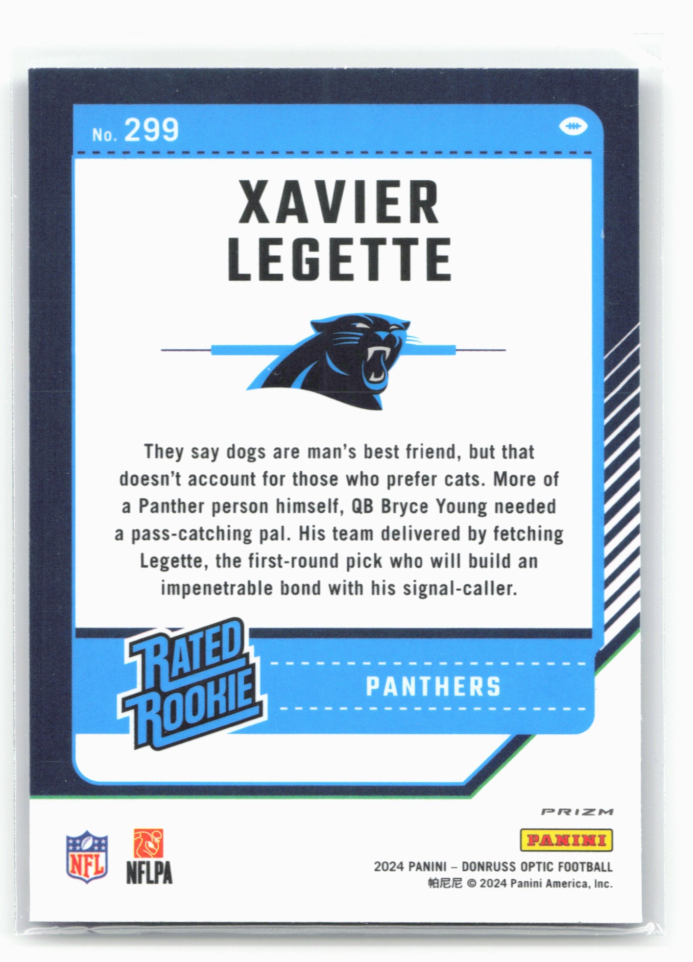 2024 Donruss Optic #299 Xavier Legette Blue Scope