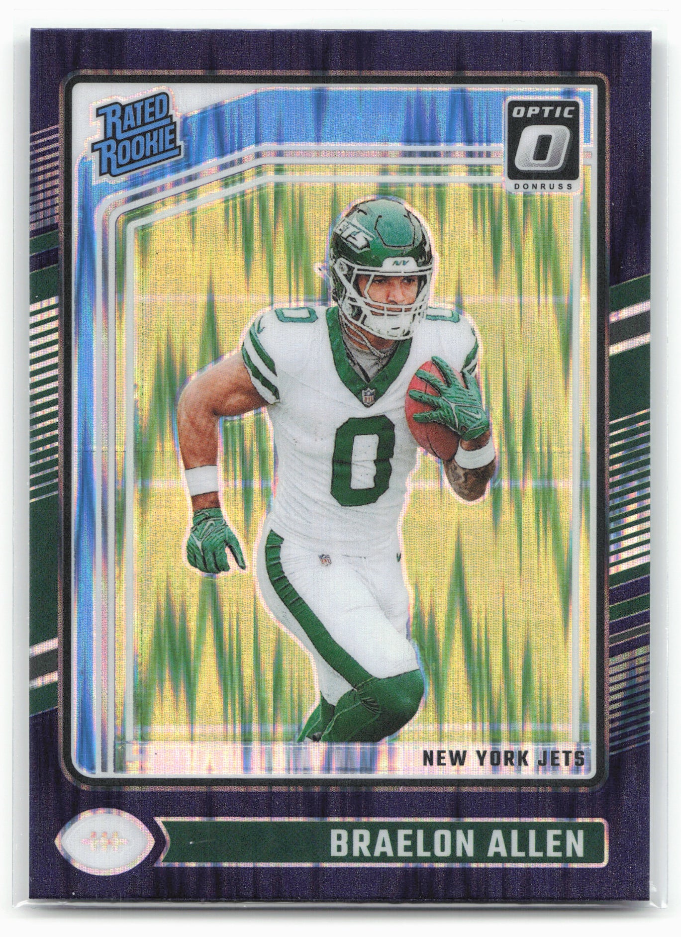 2024 Donruss Optic #211 Braelon Allen Purple Shock