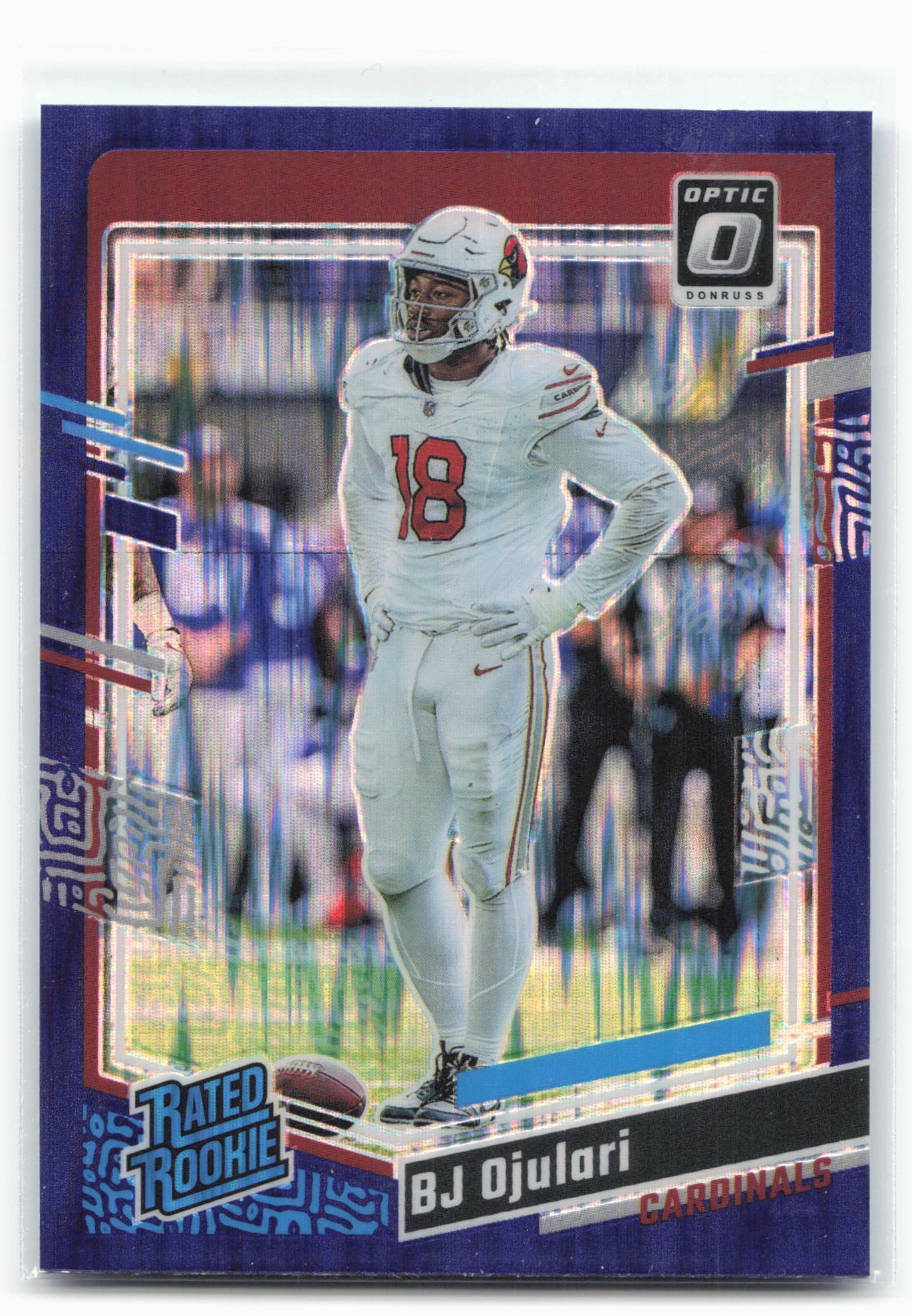 2023 Donruss Optic #201 BJ Ojulari Purple Shock