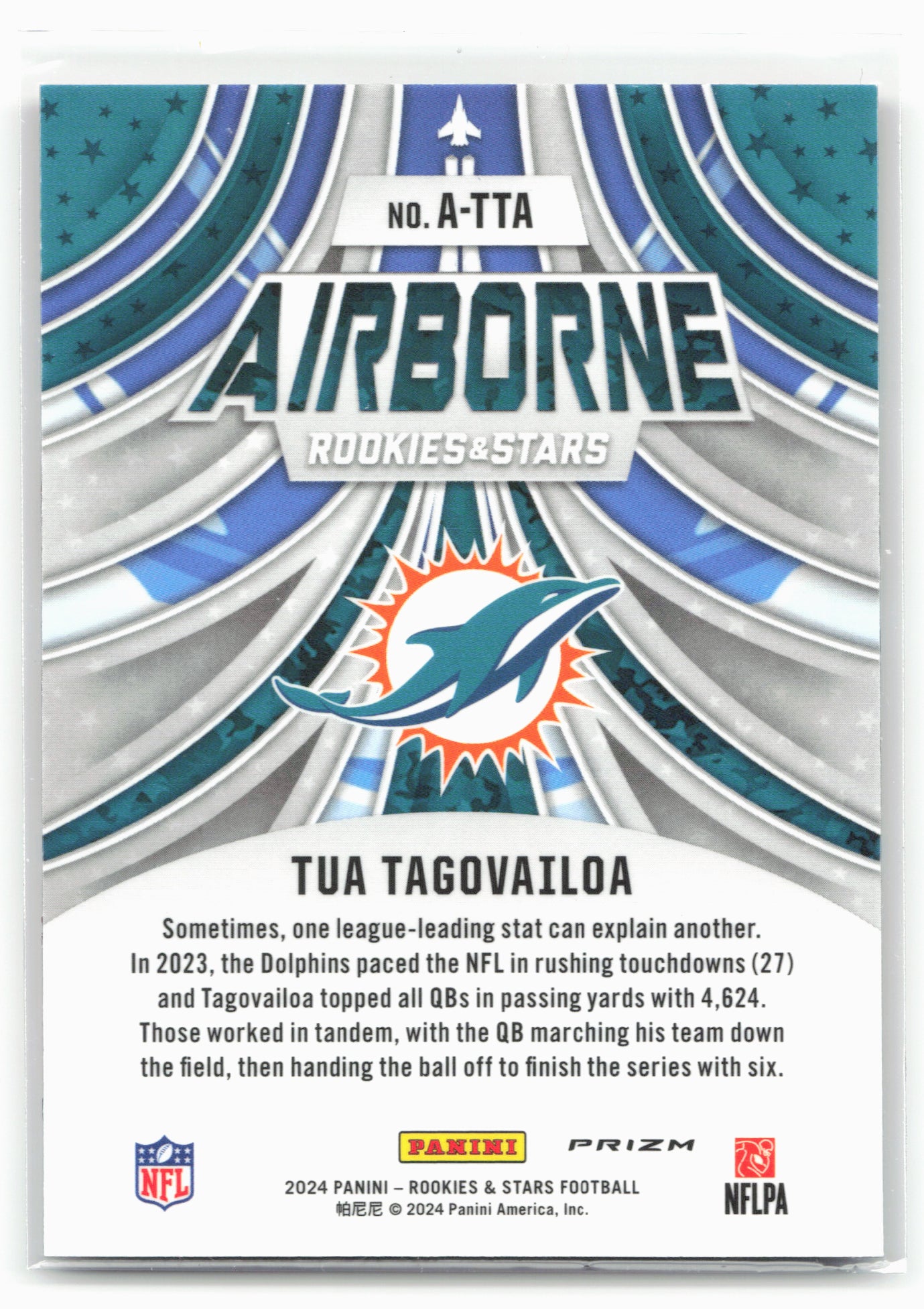 2024 Panini Rookies & Stars #A-TTA Tua Tagovailoa Airborne Red Plaid
