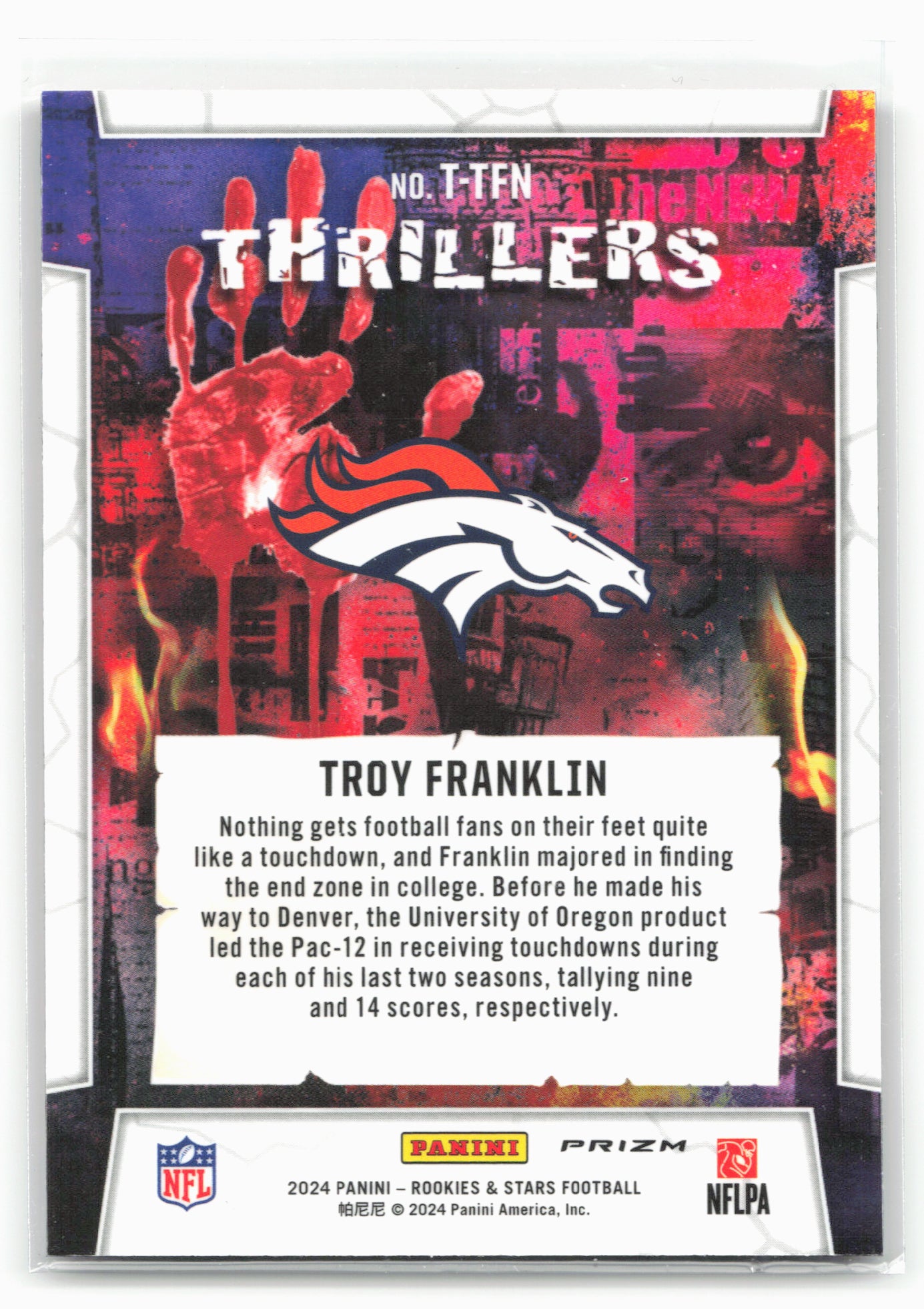 2024 Panini Rookies & Stars #T-TFN Troy Franklin Thrillers Red Plaid