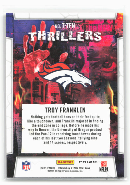 2024 Panini Rookies & Stars #T-TFN Troy Franklin Thrillers Red Plaid