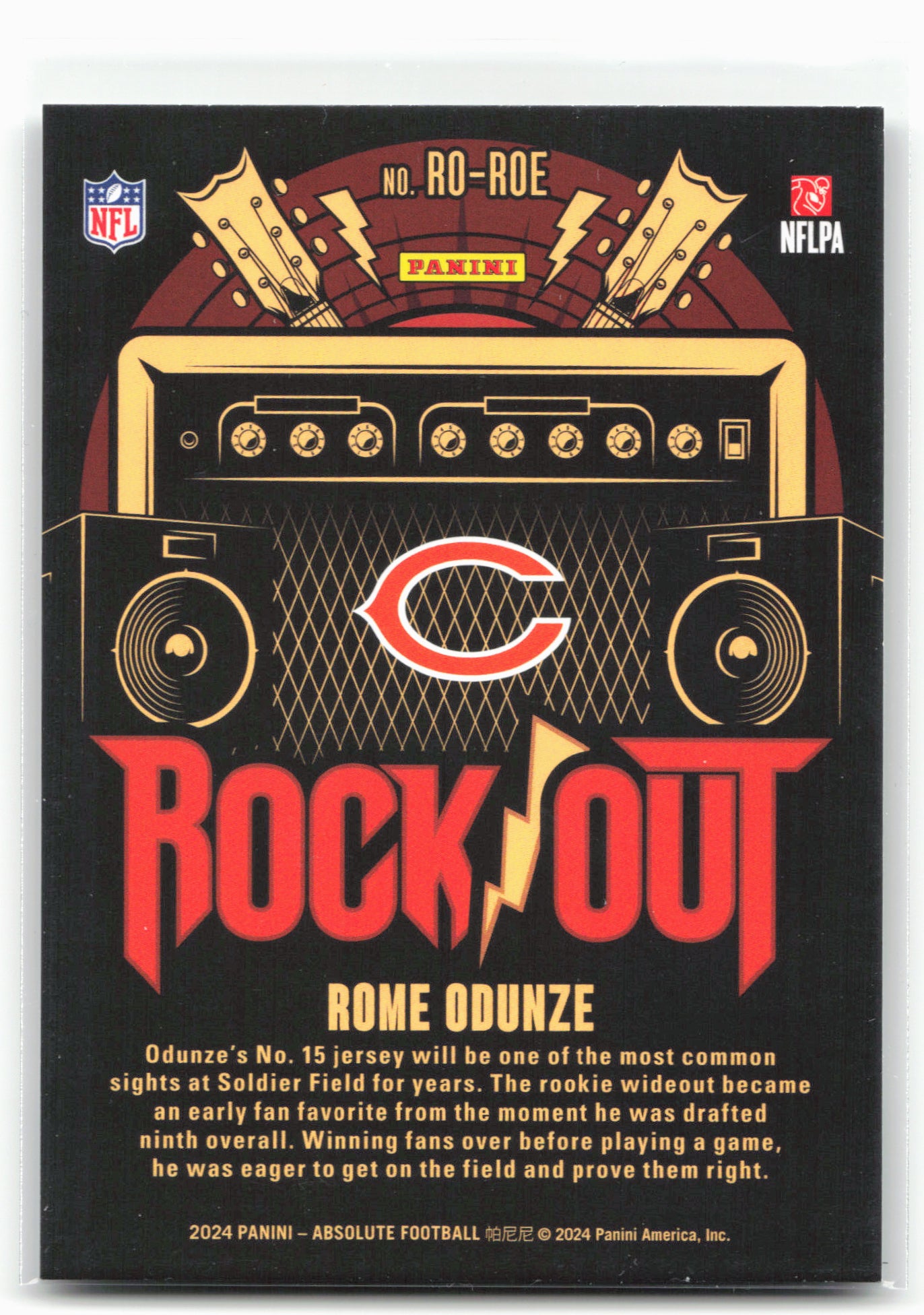 2024 Panini Absolute #RO-ROE Rome Odunze Rock Out