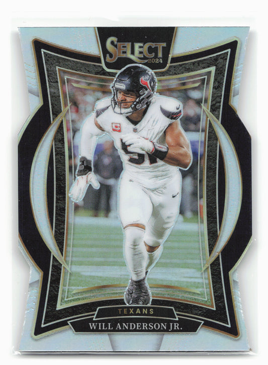 2024 Panini Select #100 Will Anderson Jr. Silver Prizm Die Cut