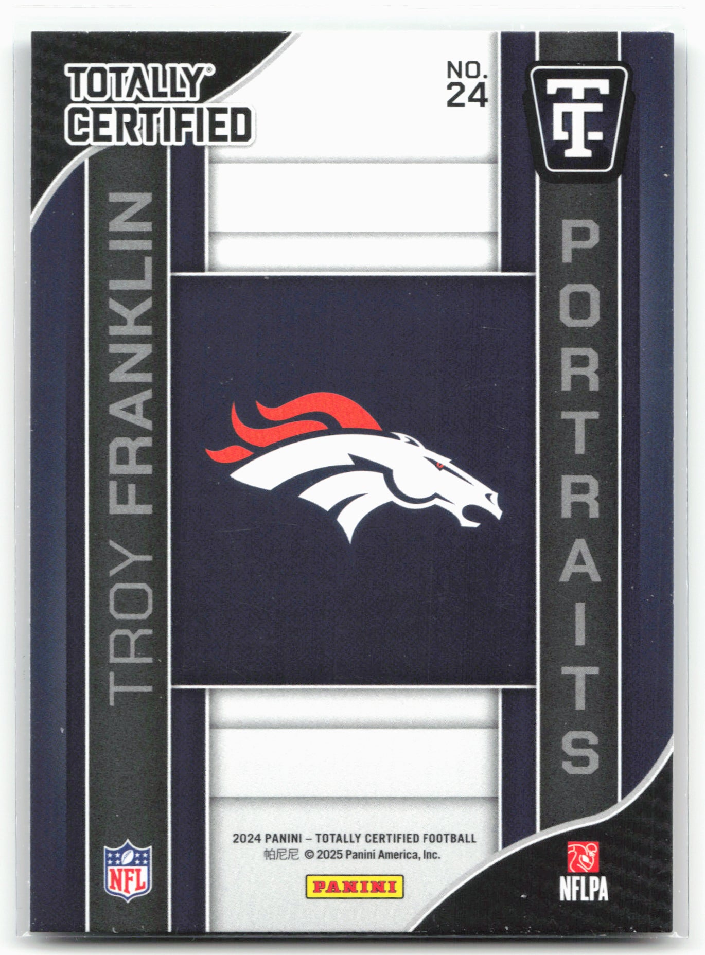 2024 Panini Totally Certified #24 Troy Franklin Portraits