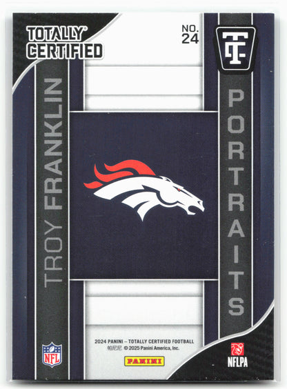 2024 Panini Totally Certified #24 Troy Franklin Portraits