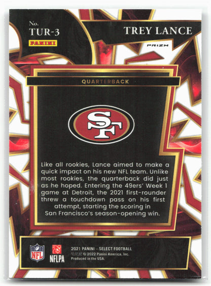 2021 Panini Select #TUR-3 Trey Lance Turbocharged
