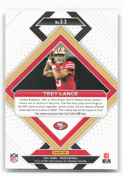 2021 Panini Prizm #E-3 Trey Lance Emergent