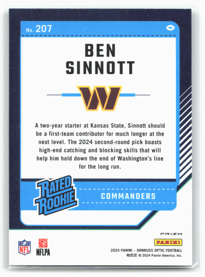 2024 Donruss Optic #207 Ben Sinnott Green Hyper