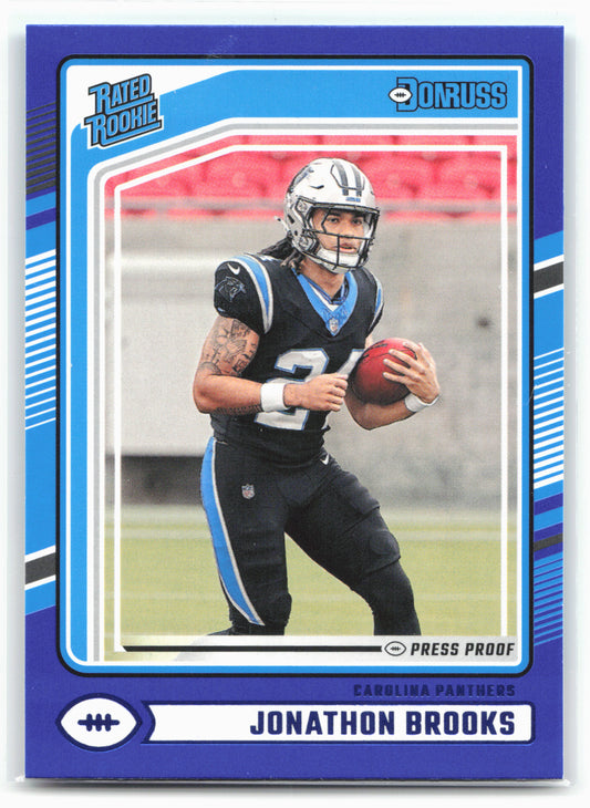 2024 Donruss #354 Jonathon Brooks Press Proof Blue