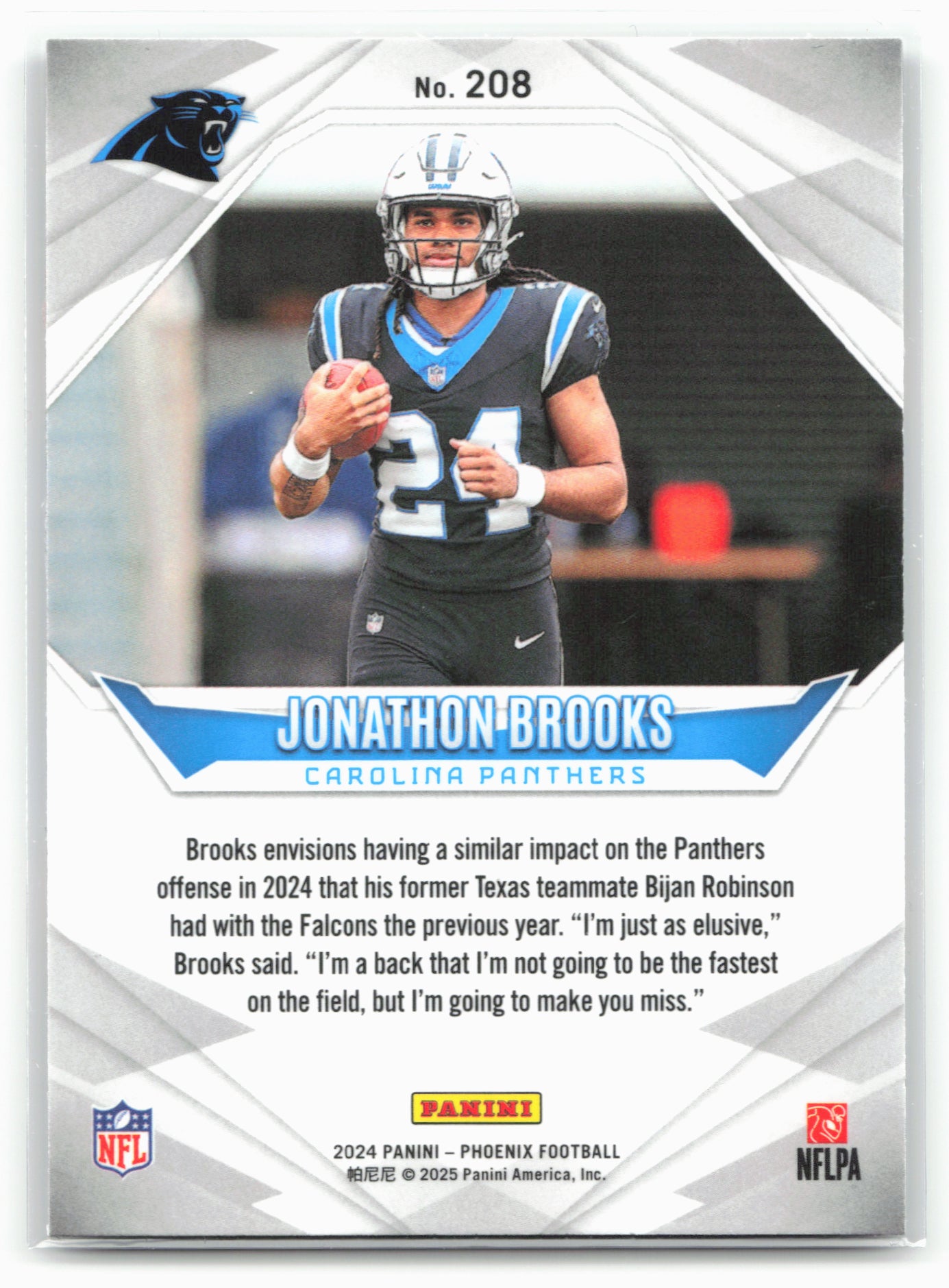 2024 Panini Phoenix #208 Jonathon Brooks Orange Fade