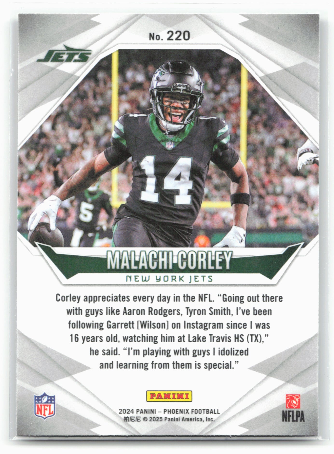 2024 Panini Phoenix #220 Malachi Corley Lazer