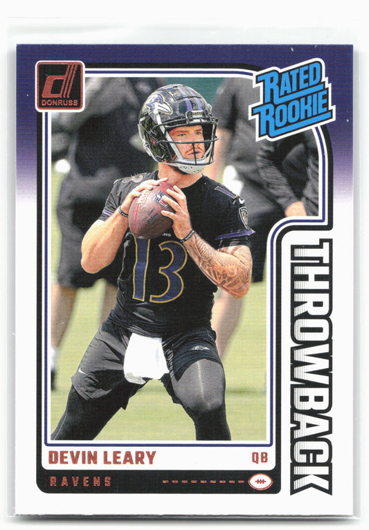 2024 Donruss #18 Devin Leary Rated Rookies Throwback