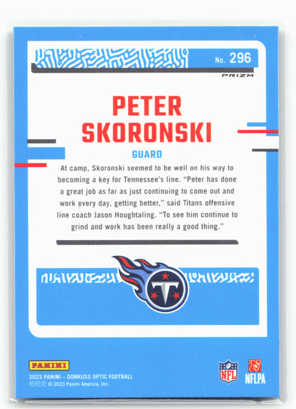 2023 Donruss Optic #296 Peter Skoronski Green Hyper