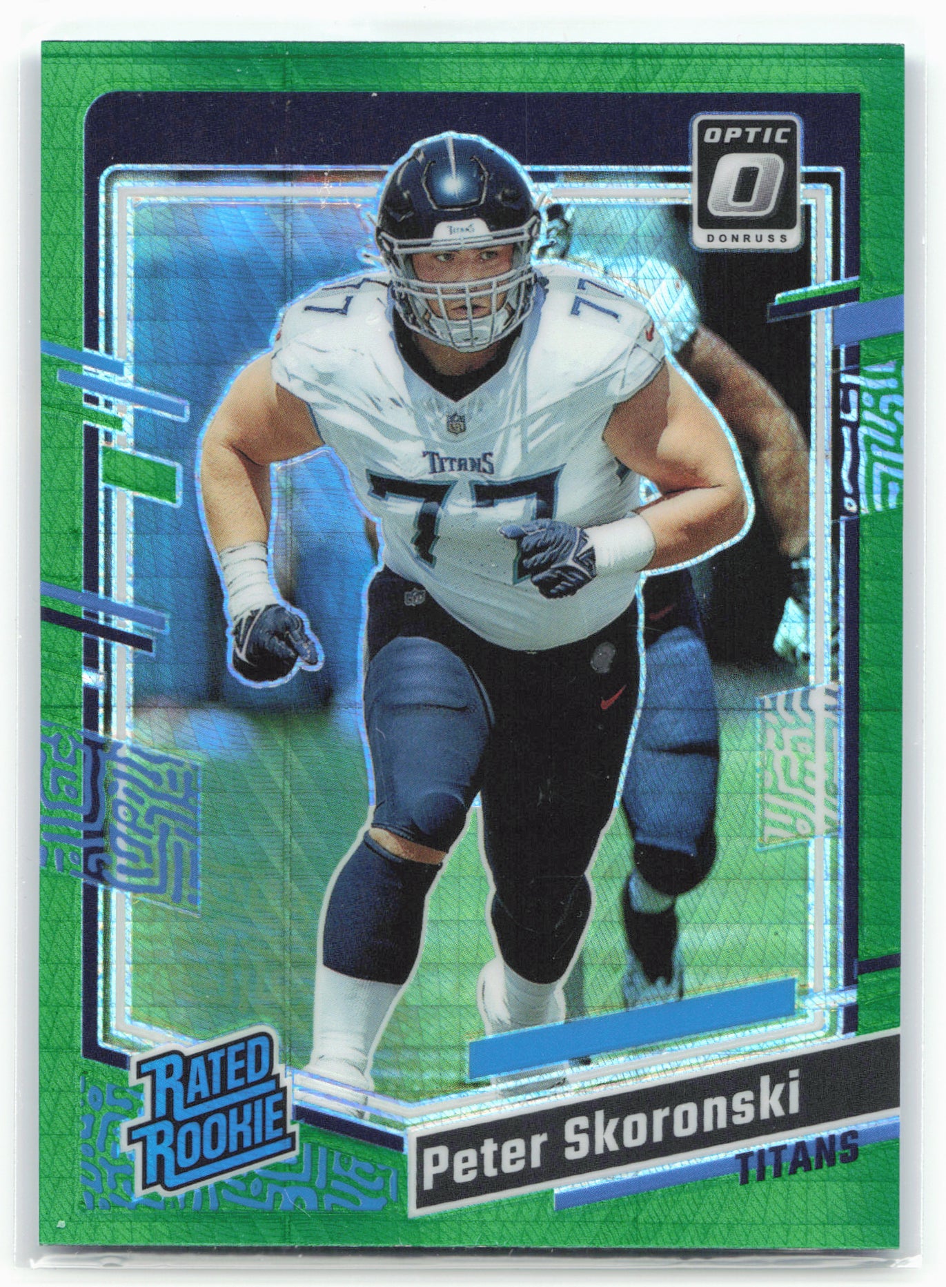 2023 Donruss Optic #296 Peter Skoronski Green Hyper